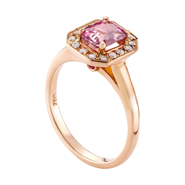 pink sapphire diamond ring