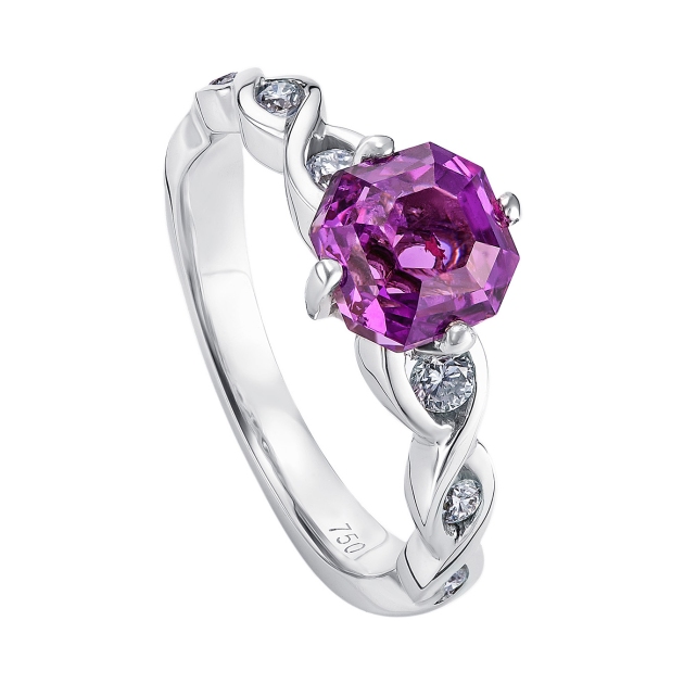 purple sapphire engagement ring