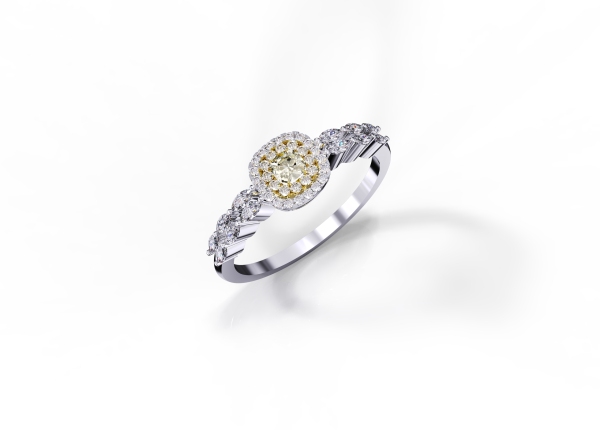 0.10ct Yellow Diamond Engagement Ring - Image 2