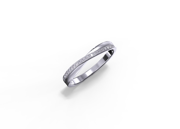 3mm Criss-cross Diamond Ring - Image 2