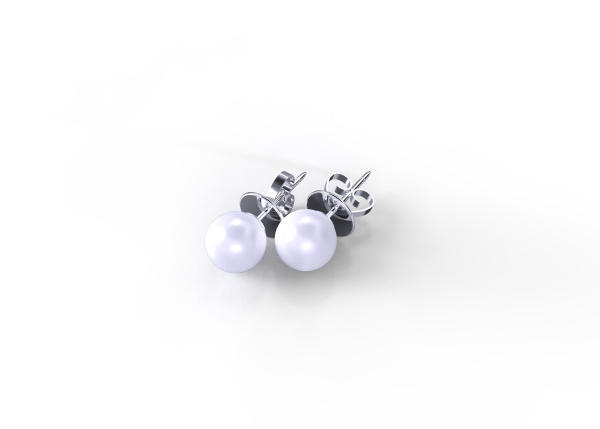 Akoya Pearl Stud Earrings - Image 2