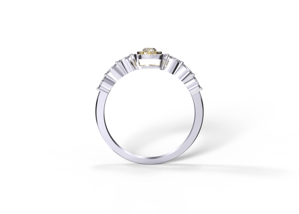 0.10ct Yellow Diamond Engagement Ring - Image 4