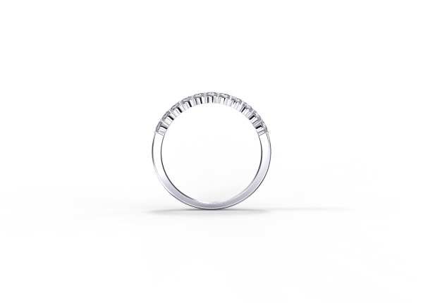 2.2mm Prong-set Half Eternity Ring - Image 3