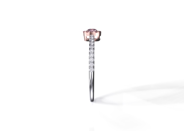 0.13ct Pink Diamond Engagement Ring - Image 3