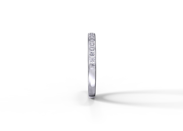 2mm Pavé-set Half Eternity Band - Image 4