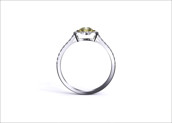 0.24ct Yellow Diamond Engagement Ring - Image 4