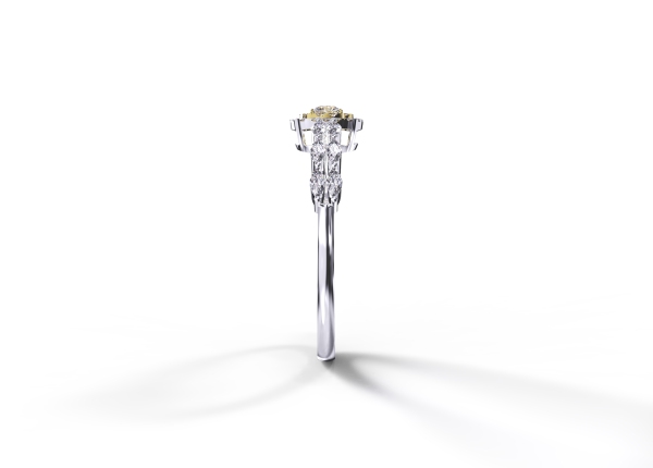 0.10ct Yellow Diamond Engagement Ring - Image 5