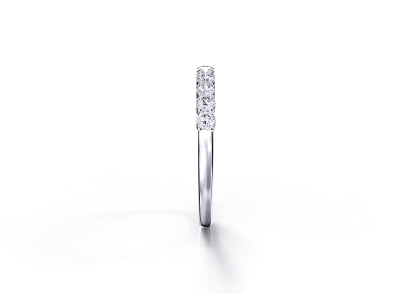 2.2mm Prong-set Half Eternity Ring - Image 4