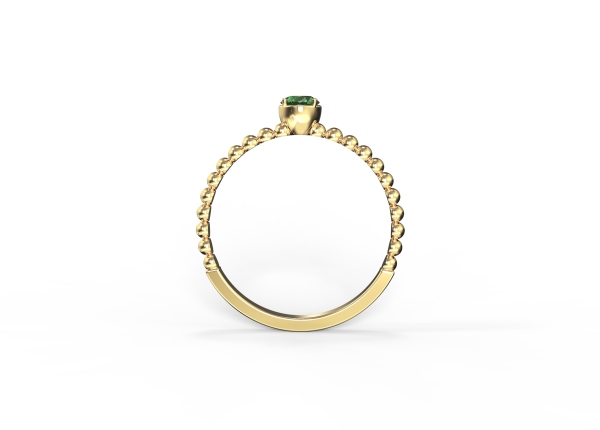 Mini Emerald Stackable Ring - Image 5