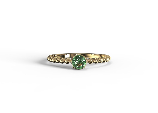 Mini Emerald Stackable Ring - Image 3