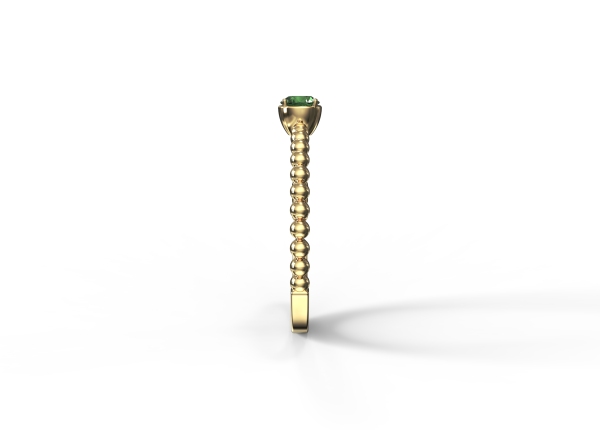 Mini Emerald Stackable Ring - Image 4