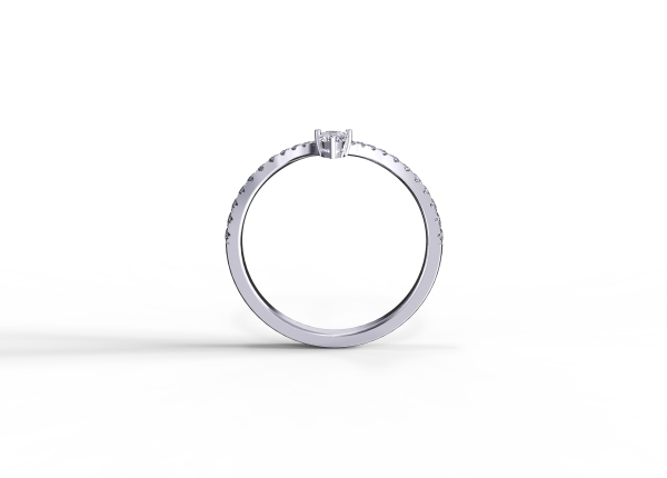 Mini Pear-cut Diamond Fashion Ring - Image 3