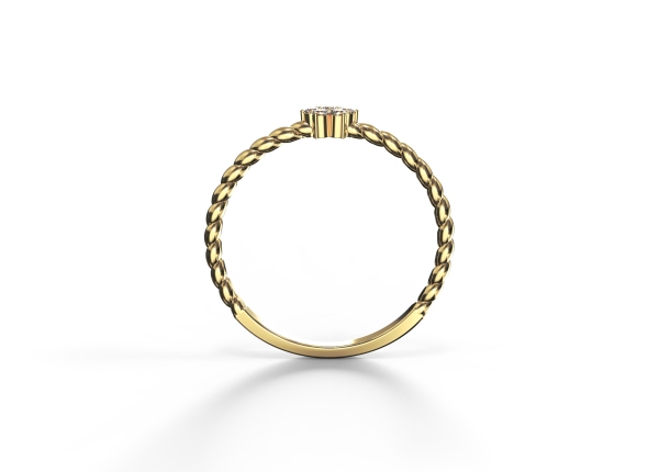 Diamond Flower Stackable Ring - Image 4