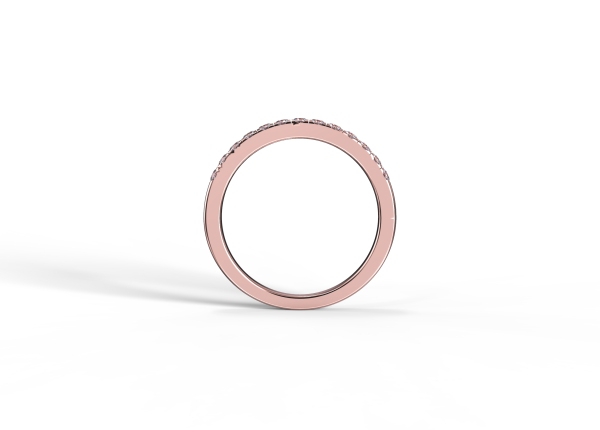 1.8mm French Pavé Half Eternity Ring - Image 3