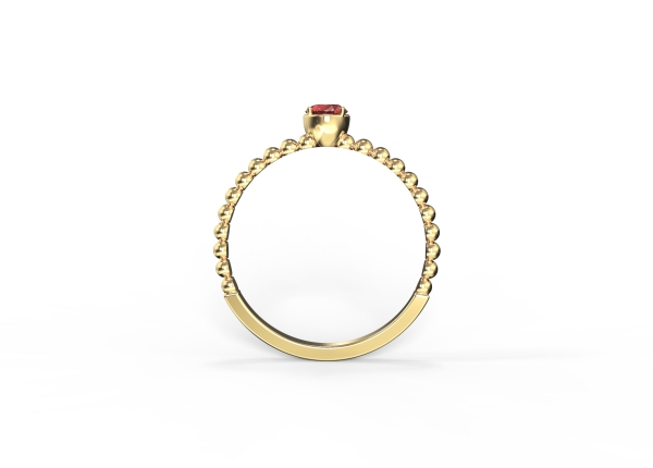 Mini Ruby Stackable Ring - Image 5