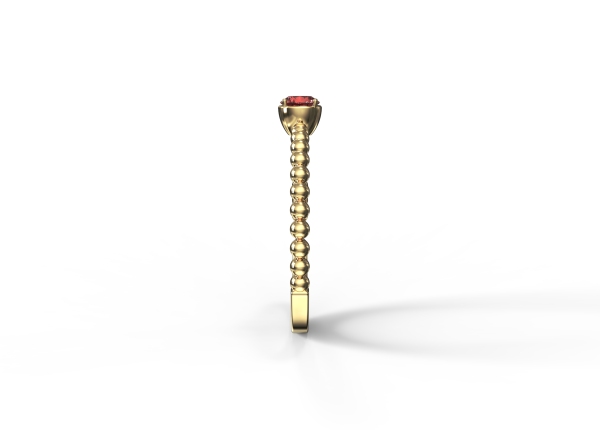 Mini Ruby Stackable Ring - Image 4