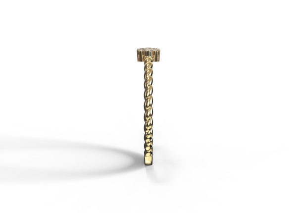Diamond Flower Stackable Ring - Image 3