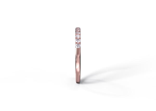 1.8mm French Pavé Half Eternity Ring - Image 4