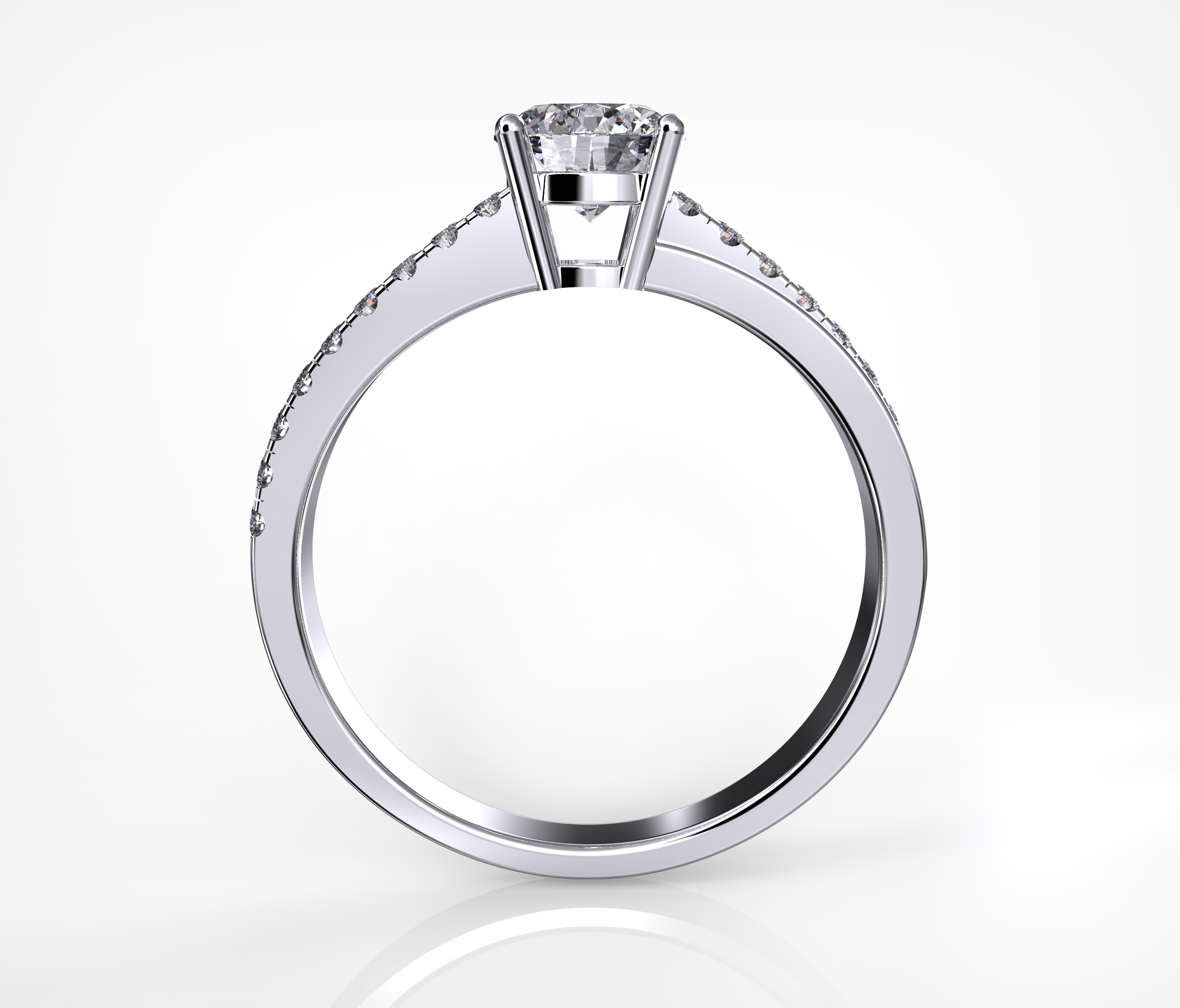 Duo Pave Diamond Ring