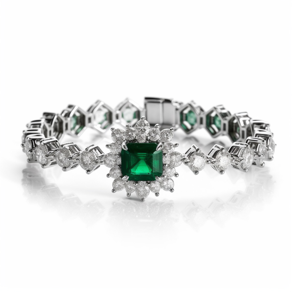 emerald diamond bracelet