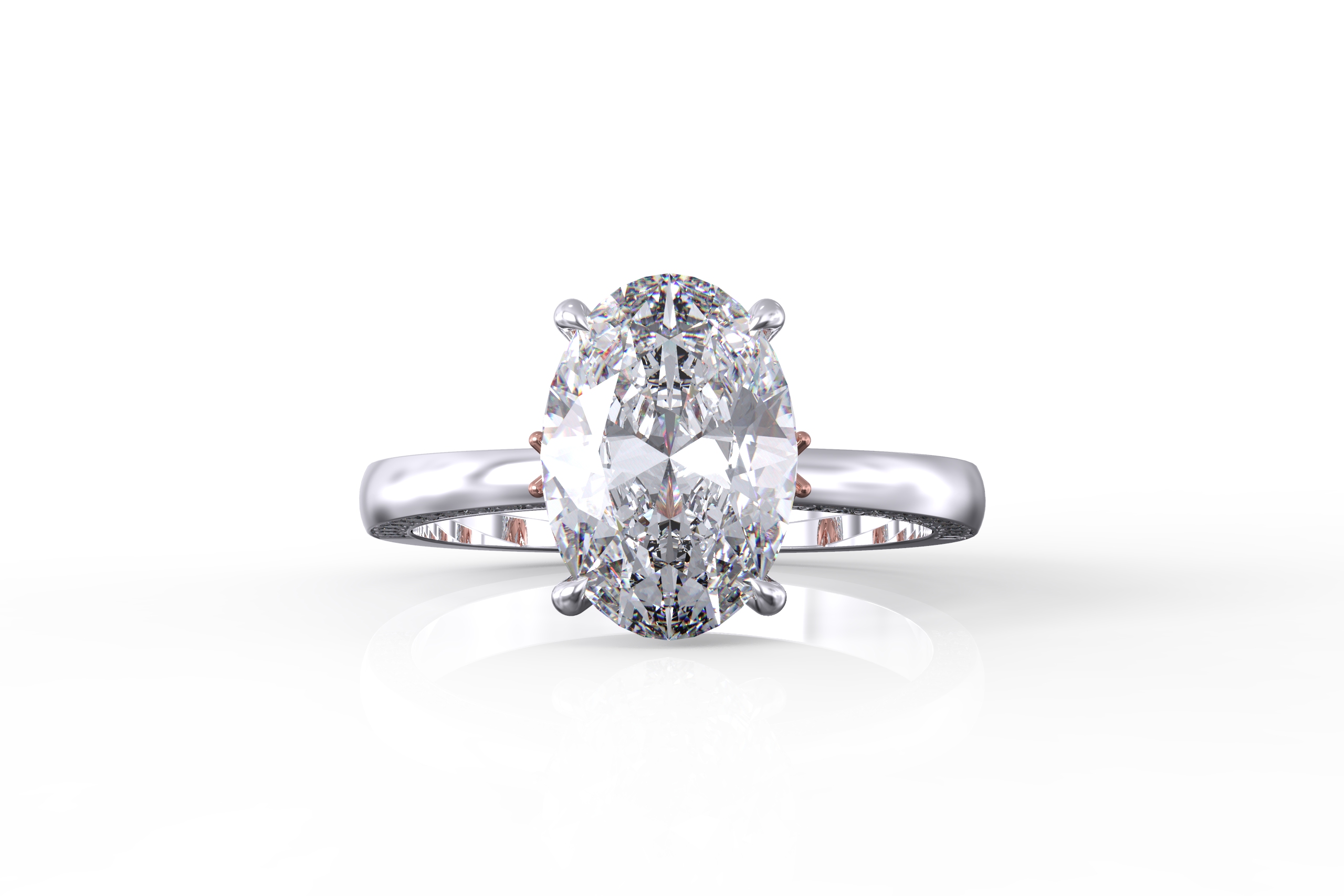 oval solitaire diamond ring