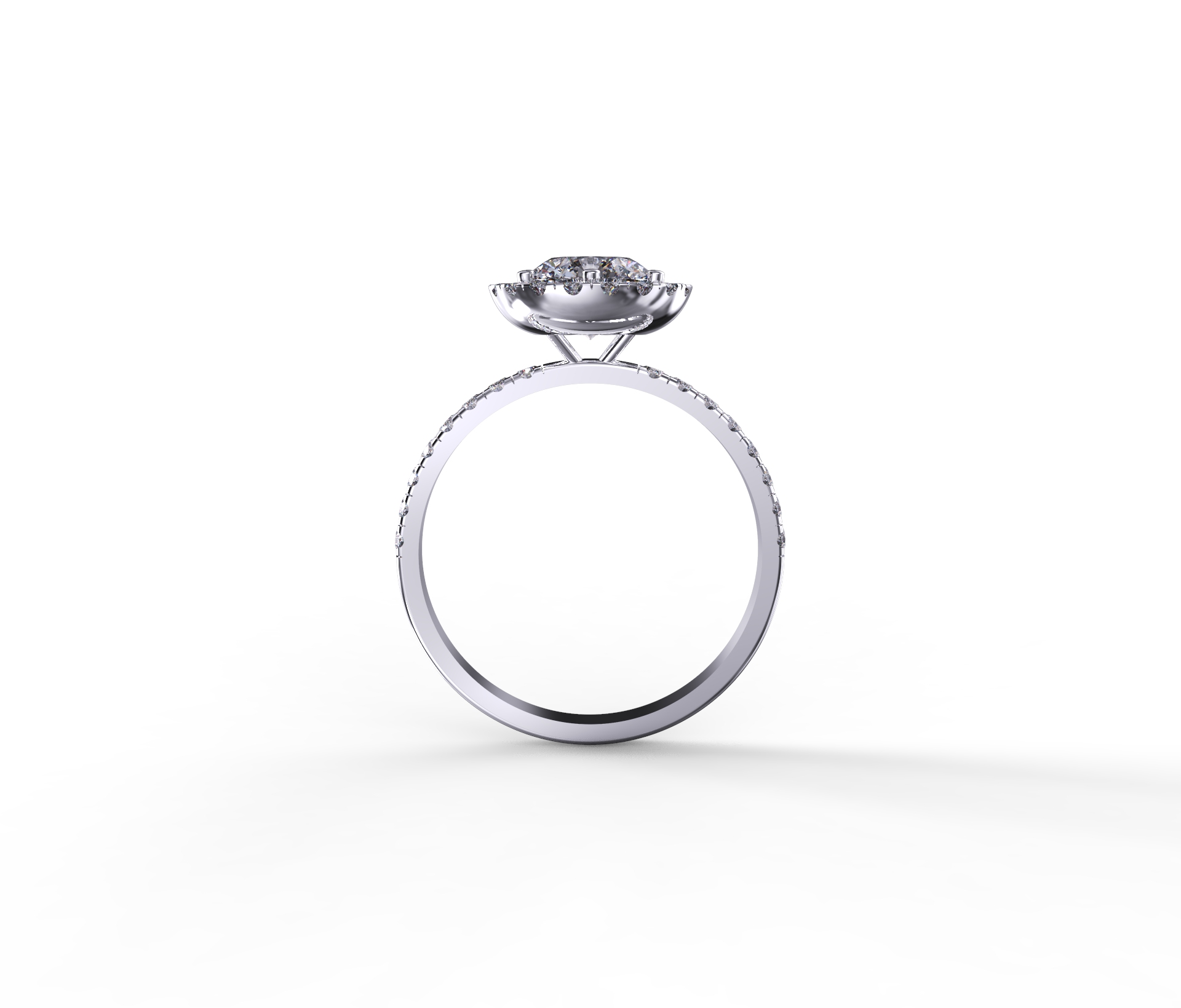 Halo Diamond Engagement Ring