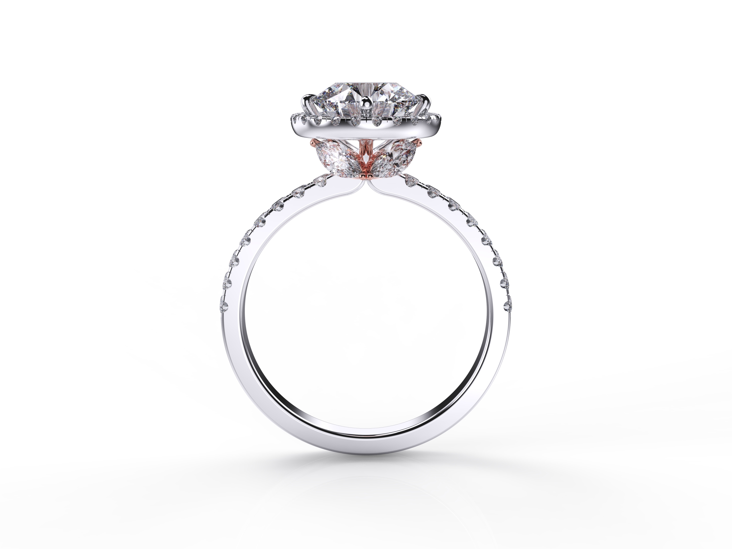 Halo Oval Diamond Ring