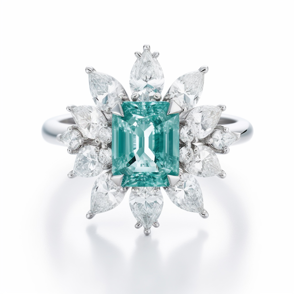 emerald cut paraiba tourmaline ring