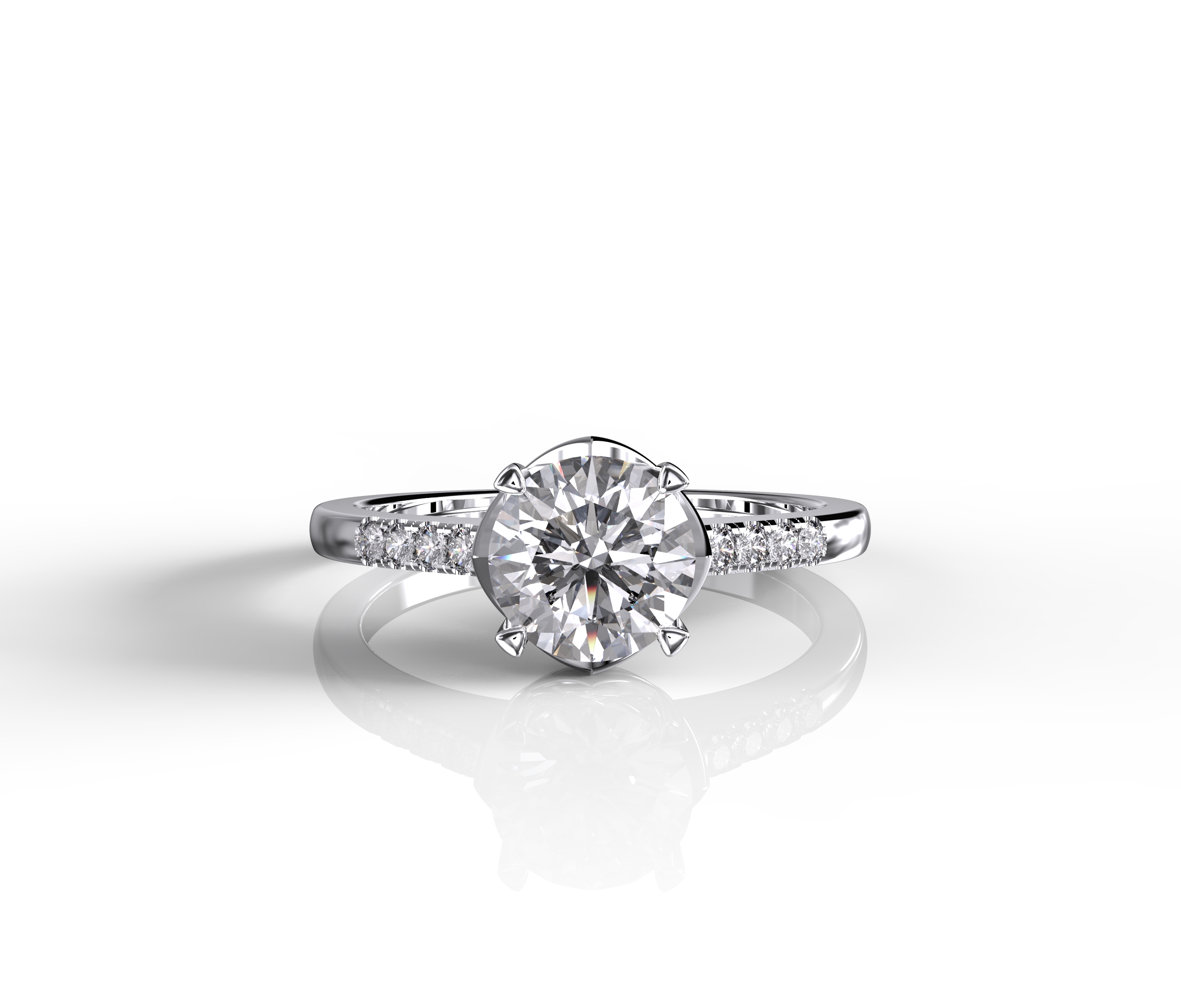 Petite Pave Band Diamond Ring