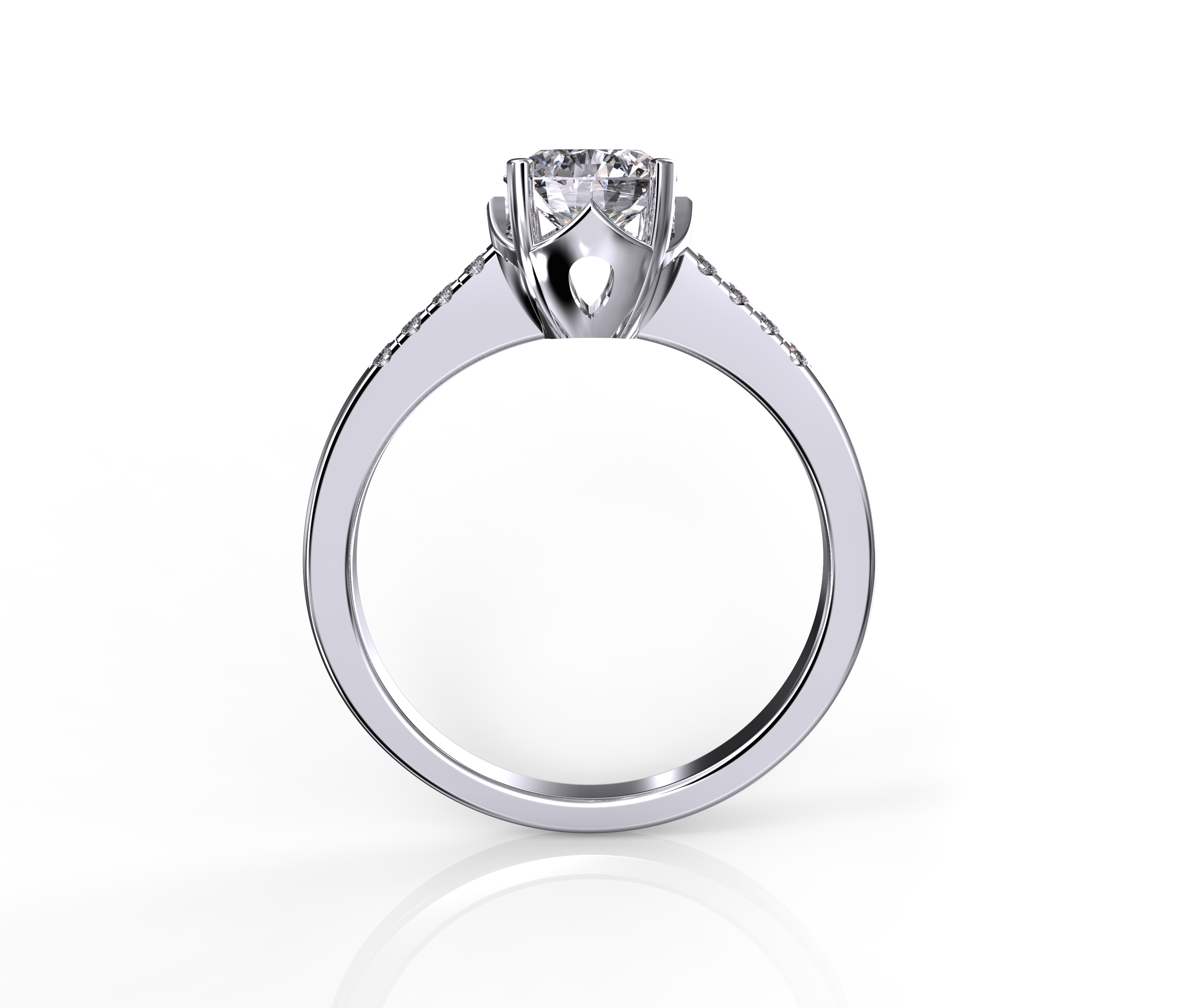 Petite Pave Band Diamond Ring