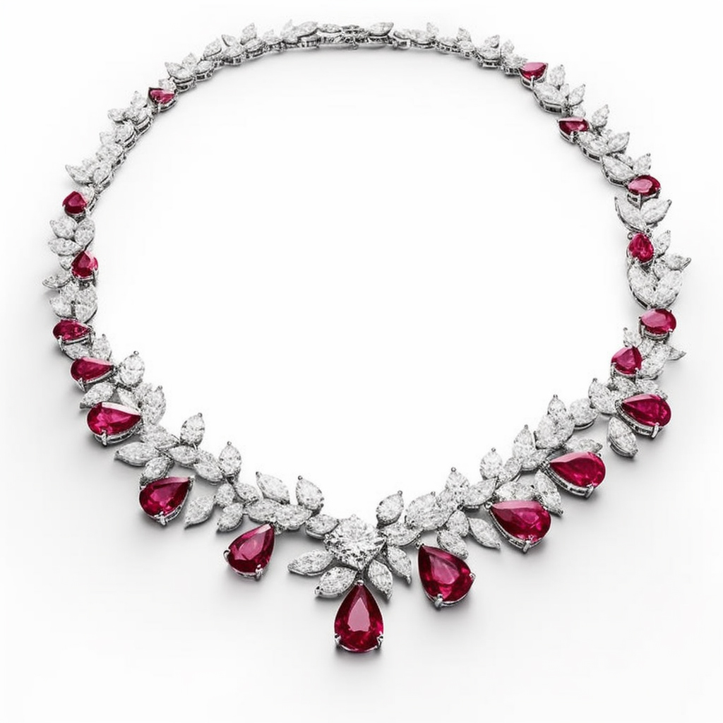 ruby diamond designer necklace