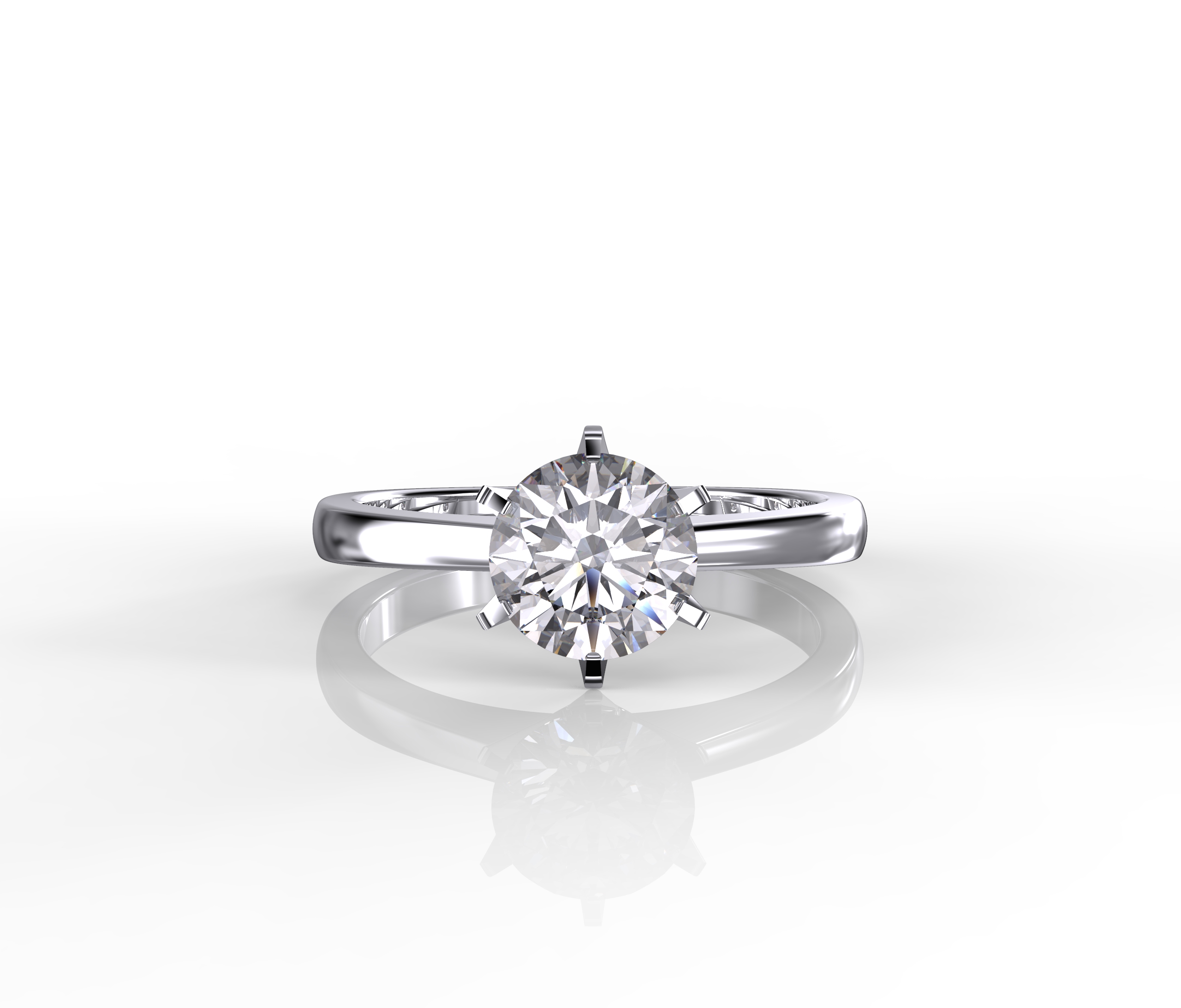 Tulip Solitaire Diamond Ring