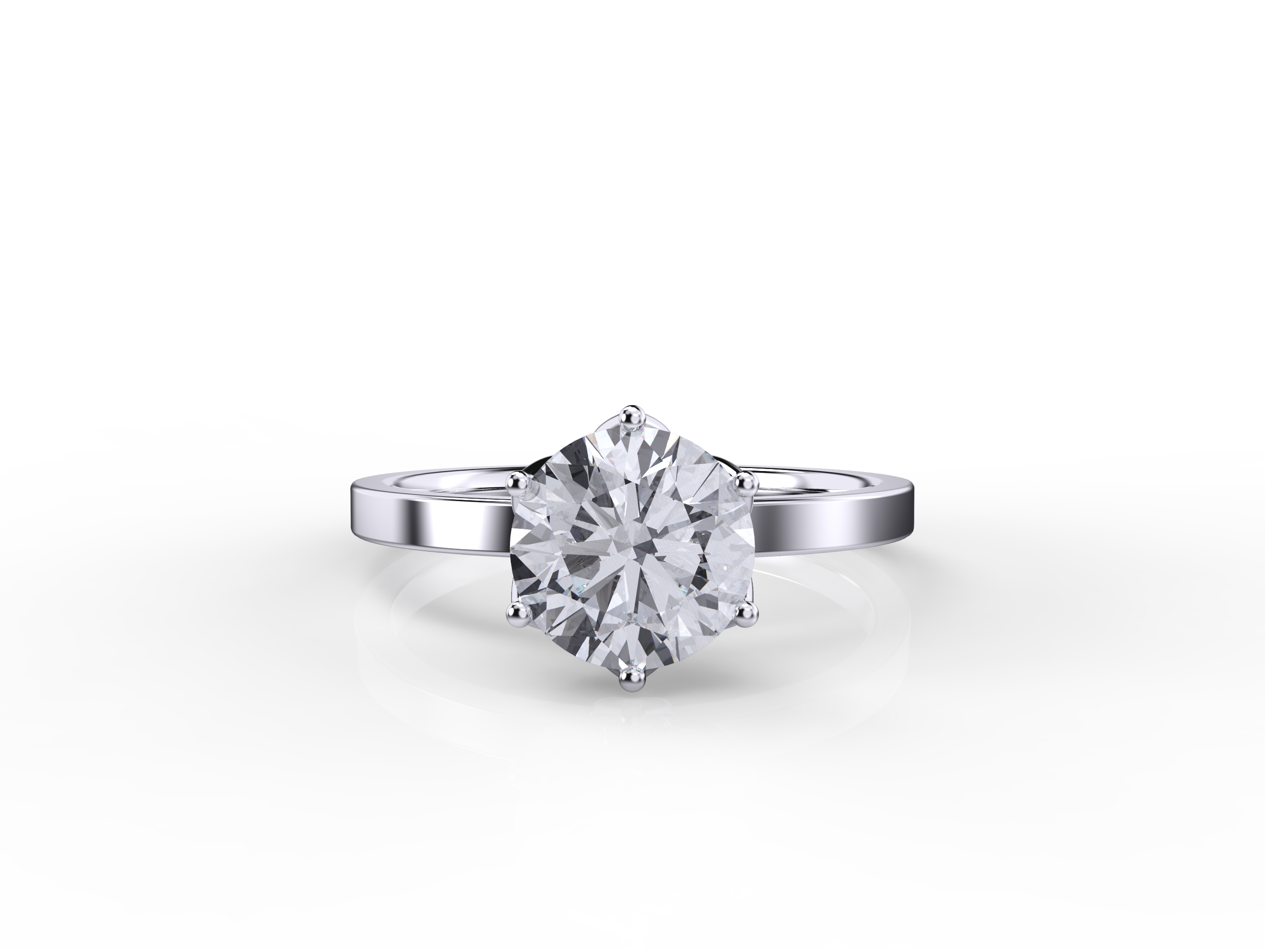 Tulip Solitaire Diamond Ring