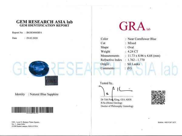 4.24ct Natural Sapphire - Image 3
