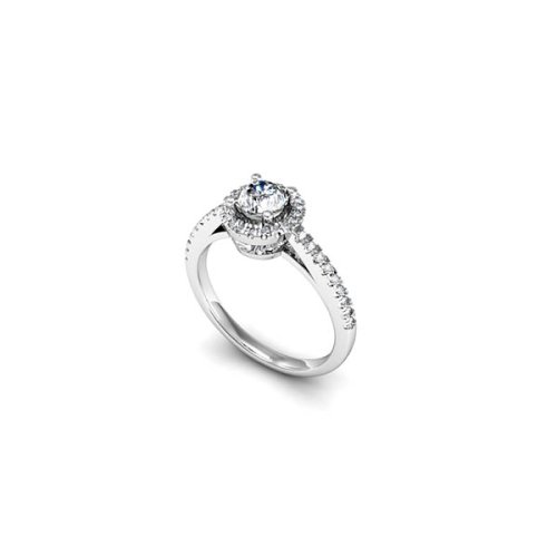 CATHEDRAL HALO DIAMOND ENGAGEMENT RING