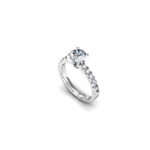 CLASSIC CLAW-SET SHANK DIAMOND ENGAGEMENT RING