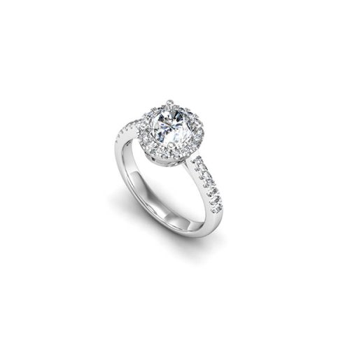 CLASSIC HALO DIAMOND ENGAGEMENT RING