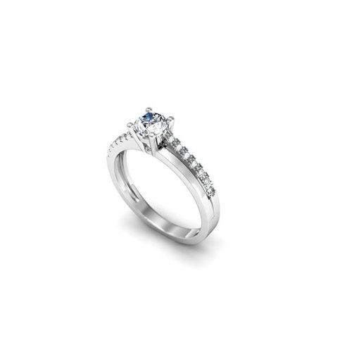 DOUBLE BAND DIAMOND ENGAGEMENT RING