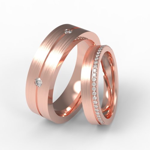 INLAY PAVE WEDDING BANDS