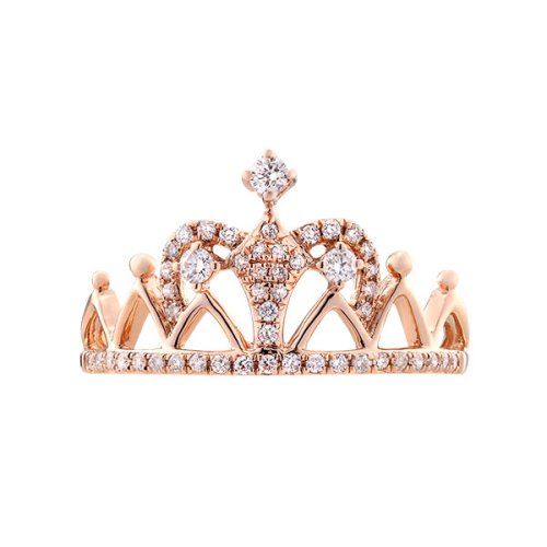 ROSE GOLD DIAMOND CROWN RING