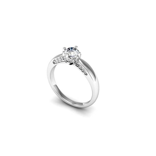 SIDE-SET DIAMOND SOLITAIRE RING