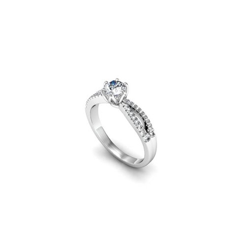 SPLIT SHANK DIAMOND ENGAGEMENT RING