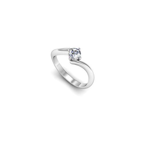 TWIST SHANK DIAMOND SOLITAIRE RING