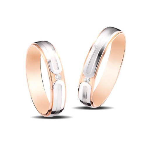 TWO TONED WEDDING BANDS