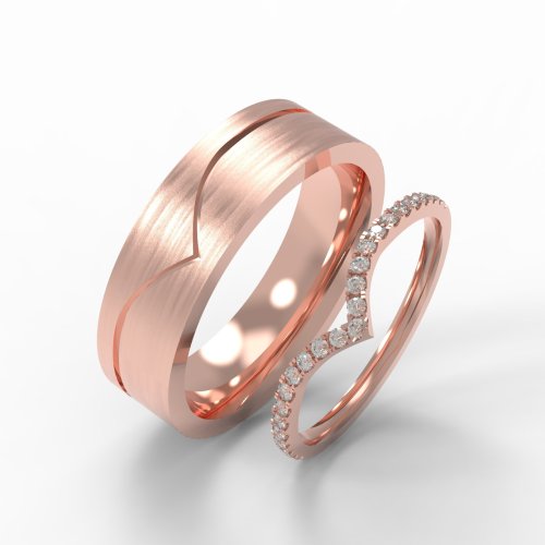 V CURVED WEDDING BANDS
