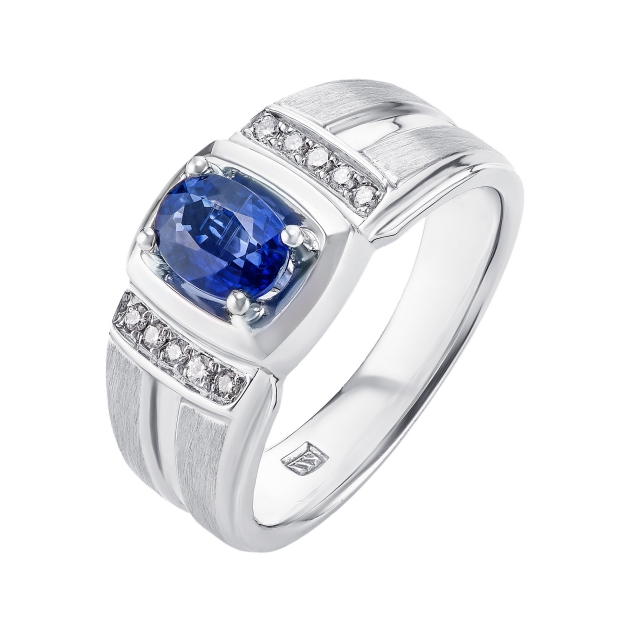 kyanite mens silver ring