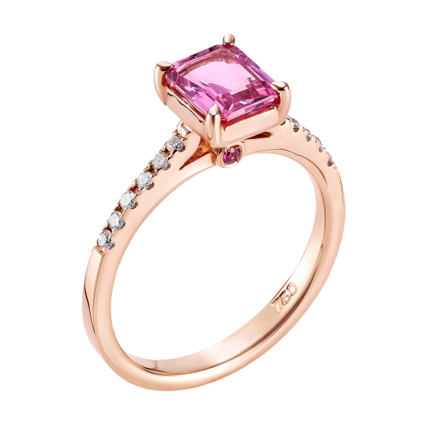 pink sapphire engagement ring