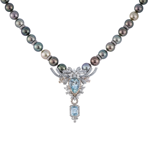 Aquamarine Pearl Necklace