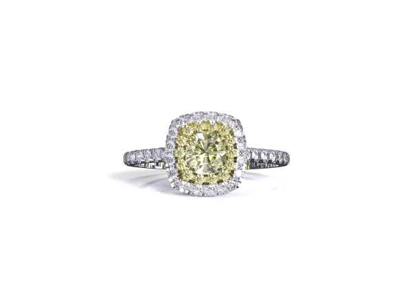 light yellow diamond engagement ring