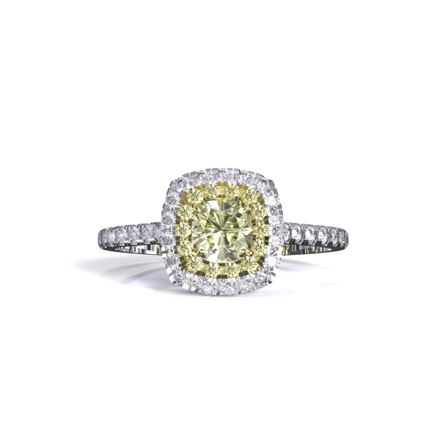 light yellow diamond engagement ring